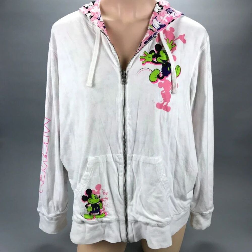Disney Mickey Mouse Full Zip Up Hoodie Jacket